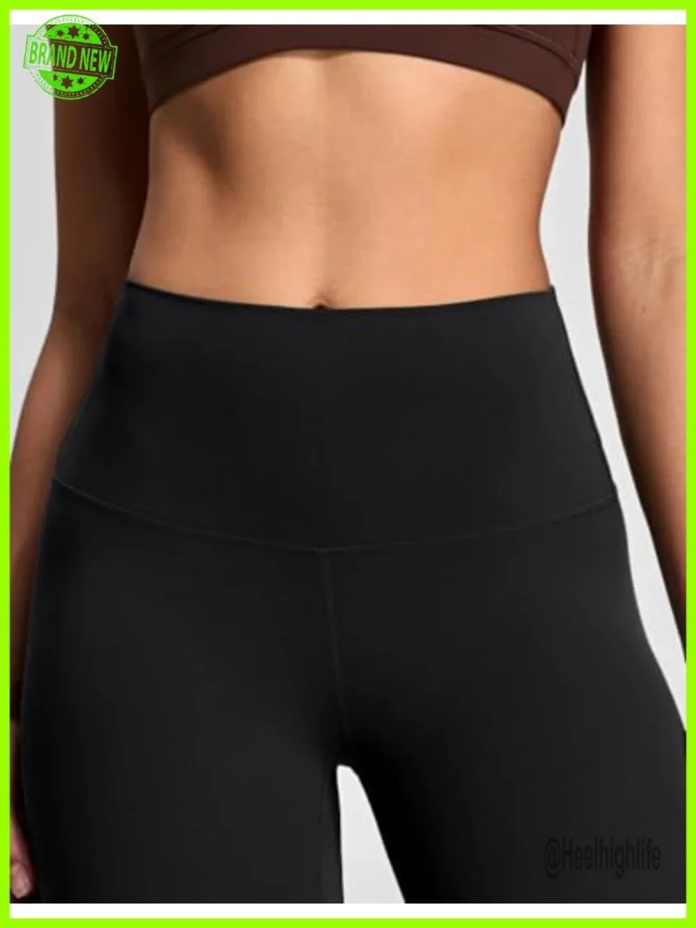 Workout Pro Leggings High Rise Nylon Lycra Compression Capri Athletic